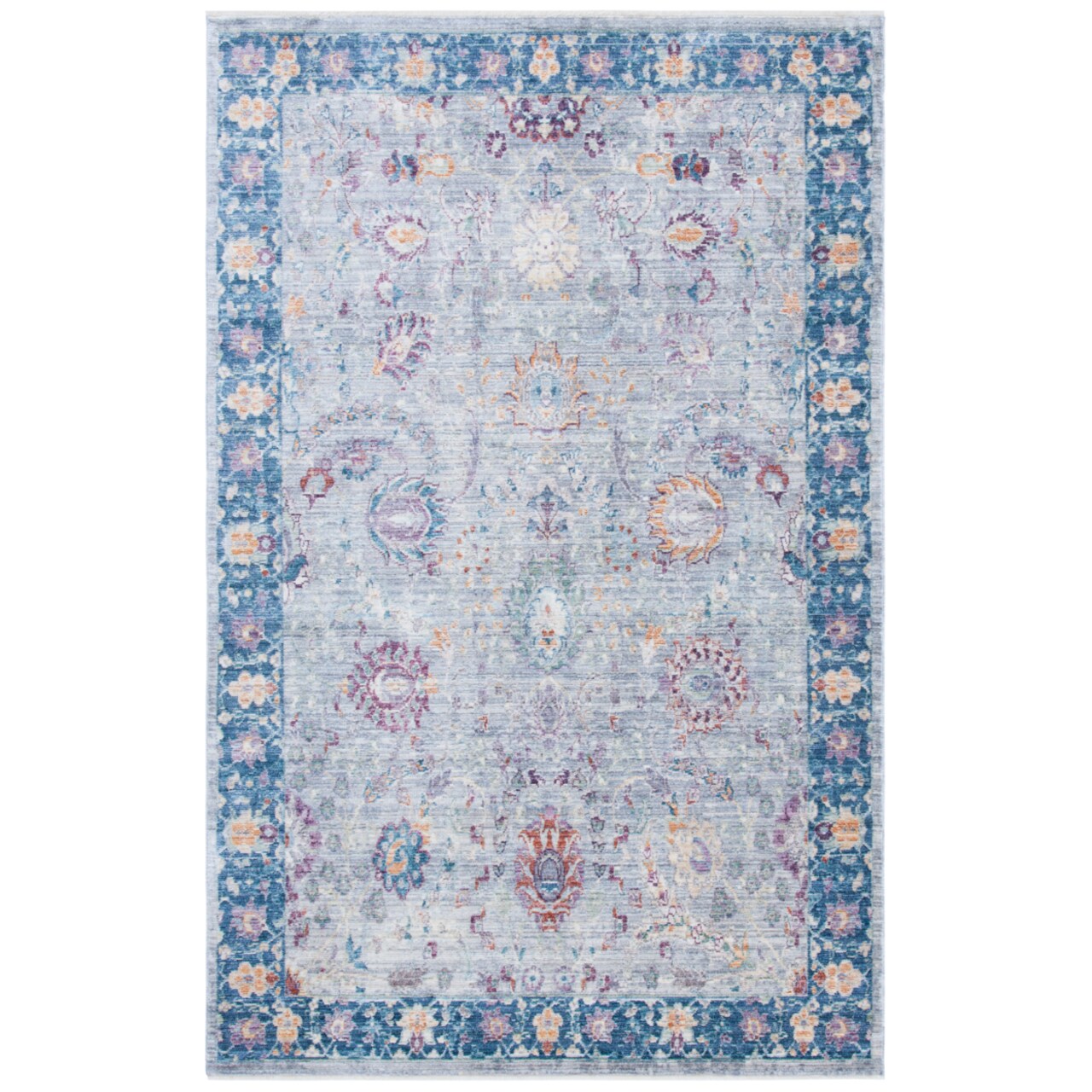SAFAVIEH Illusion ILL703A Light Grey/Purple Rug: Luxe Oriental Style